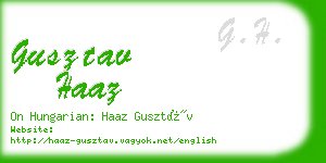 gusztav haaz business card